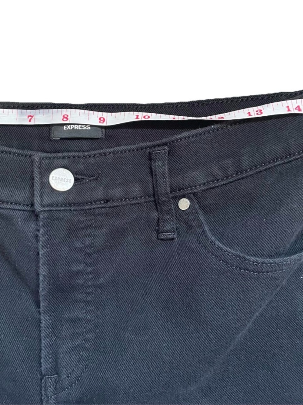 Express Classic Black Mid Rise Boot Stretch Jeans - Picture 5 of 7